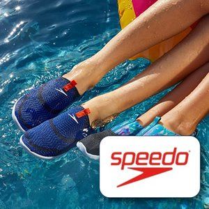 SPEEDO Junior "Surf Strider" Knit Water Shoes - Zig Zag Blue  🏄  NEW!!